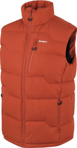 Husky Pánská péřová vesta na zip Deep M dark orange