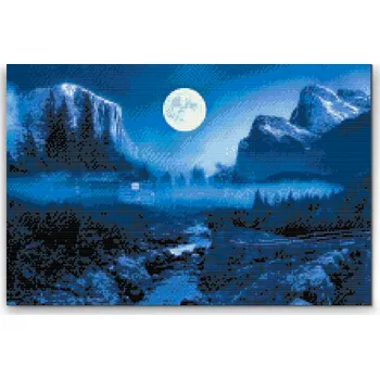 Diamantové malování Diamantové malování - Úplněk Velikost: 30x40cm, Rámování: Pouze srolované plátno, Diamanty: Kulaté