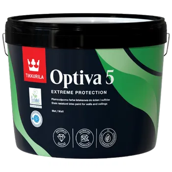 barva na zeď TIKKURILA Optiva 5 - matná omyvatelná barva Odstín: Bílá, Velikost balení: 2.7 l