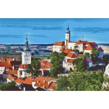 Diamantové malování - Mikulov 2 Velikost: 40x60cm, Rámování: Pouze srolované plátno, Diamanty: Čtvercové