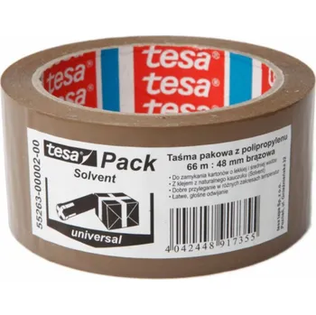 Lepicí páska Tesa tesa® SOLVENT balicí páska 66m x 48mm, hnědá (55263-00002-00)