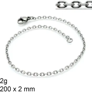 Náramek Ocelový náramek - Belcher - 200 x 2 mm