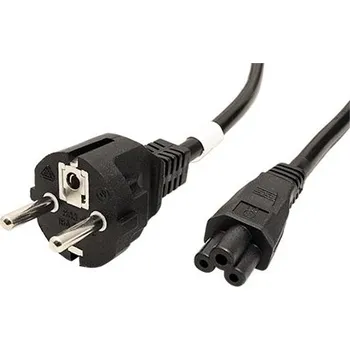 Napájecí kabel InLine Kabel síťový k notebooku, CEE 7/7(M) - IEC320 C5(trojlístek), 3m, přímý, černý (16656K) - 19.42.1024