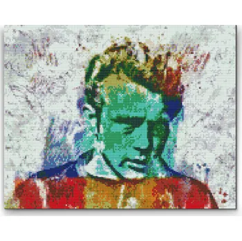 Diamantové malování Diamantové malování - James Dean Velikost: 30x40cm, Rámování: Pouze srolované plátno, Diamanty: Kulaté