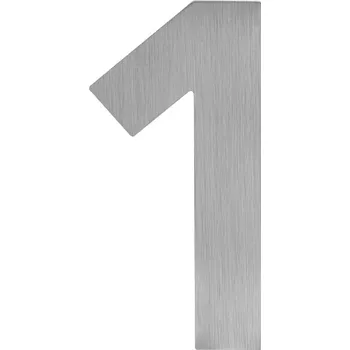 Domovní cedule LR - Domovní číslice "1" - 60 mm - nalepovací 60 mm BN - Broušená nerez