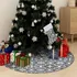 Vánoční dekorace Podložka pod vánoční stromek s punčochou 330281 šedá 90 cm