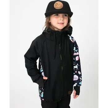 Dětská softshellová bunda Drexiss s fleecem Moon unicorns velikost 116-122