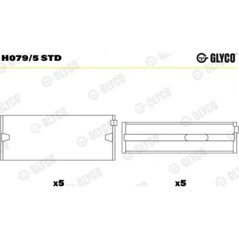 Kliková hřídel Hlavní ložiska klikového hřídele GLYCO H079/5 STD