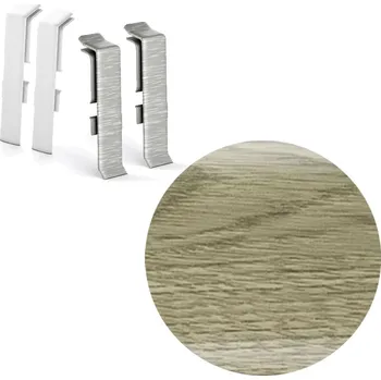 soklová lišta AP31 spojka k soklové liště NG62, PVC dub pouštní, 62 mm, 2 ks