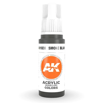 Modelářská barva AK Interactive: General Series - Smoke Black 17ml