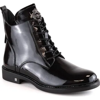 Dámská zimní obuv Dámské lakované boty na zip W WOL171A černé - Potocki 36