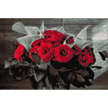 Diamantové malování Diamantové malování - Kytice červených růží Velikost: 40x60cm, Rámování: Pouze srolované plátno, Diamanty: Čtvercové