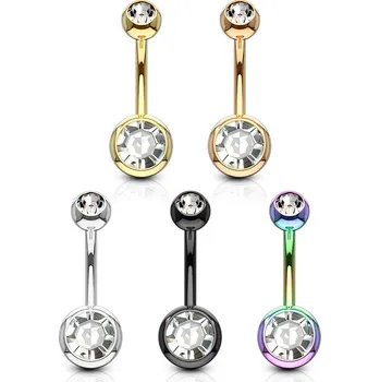 Piercing Steel Edge Piercing do pupíku sada 044