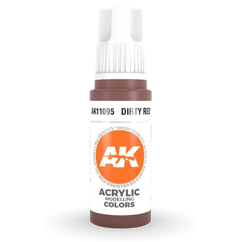 Modelářská barva AK Interactive: General Series - Dirty Red 17ml