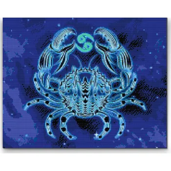 Diamantové malování Diamantové malování - Rak/Cancer Velikost: 30x40cm, Rámování: Pouze srolované plátno, Diamanty: Kulaté