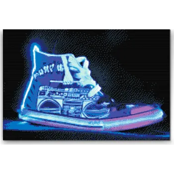 Diamantové malování Diamantové malování - Svítící kecka Velikost: 40x60cm, Rámování: Pouze srolované plátno, Diamanty: Čtvercové