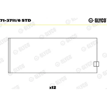 Ojnice Ojniční ložisko GLYCO 71-3711/6 STD