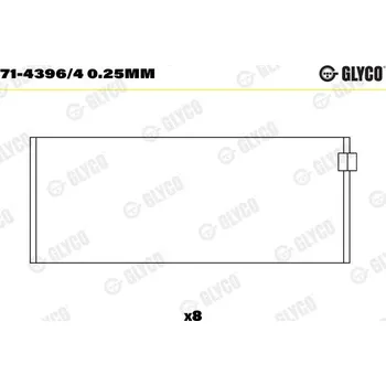 Ojnice Ojniční ložisko GLYCO 71-4396/4 0.25mm