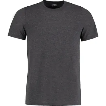 Pánské tričko Kustom Kit Pánské triko KK504 Dark Grey Marl XL