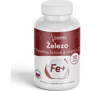 Vitamax Železo kyselina listová vitamín C 30 tablet