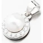 Dámský přívěsek stříbro 925 perly přírodní a se zirkony SETST-13270