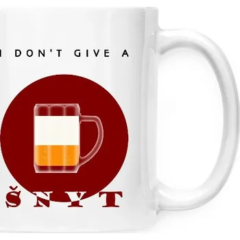 Hrnek malý bílý s potiskem Šnyt-hrnek