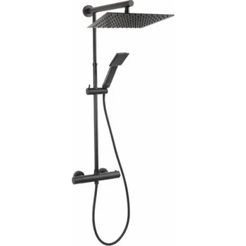 Sprchový set Sprchový set Ferro NP75SQ-TRV7U-BL.DŠŤOVÁ SPRCHA ČTVRTÁ TREVI SE SPRCHOU A TERMOSTATEM. ČERNÉ FERRO // N.00.TREVI-SQ-ZESTAW-BL