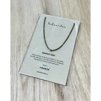 Náramek Náramek zelený přání s turmalínem - Bohovibes 0001448