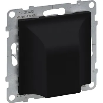 Elektrická zásuvka Legrand 721442 SUNO ČERNÁ KAB.VÝVOD SE SVORK.