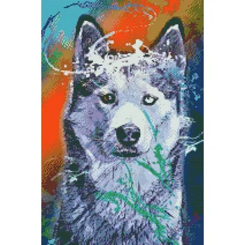 Diamantové malování Diamantové malování - Portrét psa Velikost: 40x60cm, Rámování: Pouze srolované plátno, Diamanty: Kulaté