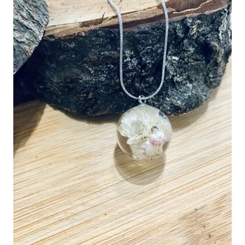 Náhrdelník VitaliaArt | Náhrdelník z pravých květů malý pestrovka, ozothamnus, glixie - Vitalia Art 0001732