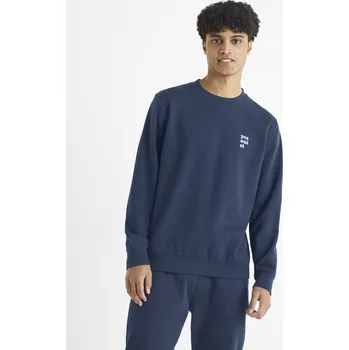 Pánská mikina Celio Jednobarevná mikina Beprix - Pánské Celio modrá 1867323