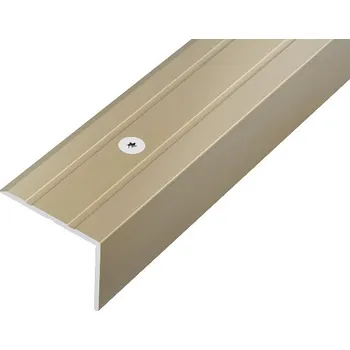 Podlahová lišta ACARA AP8 schodová lišta vrtaná, hliník elox champagne, 20 mm, 25 mm, 2,7 m AAHAE B250020-C