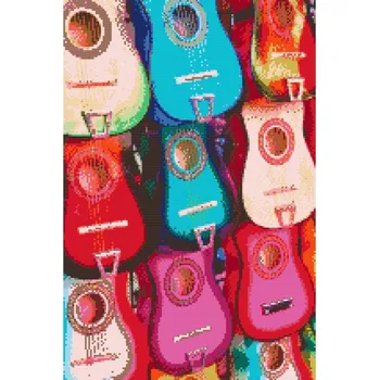 Diamantové malování Diamantové malování - Kytary Velikost: 40x60cm, Rámování: Pouze srolované plátno, Diamanty: Kulaté