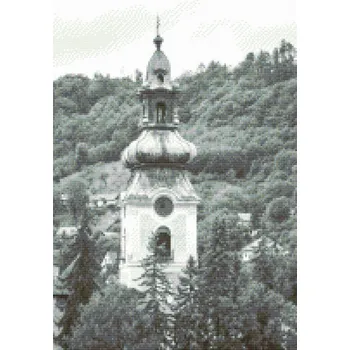 Diamantové malování Diamantové malování - Kostelní věž v Bánské Štiavnici Velikost: 40x60cm, Rámování: Pouze srolované plátno, Diamanty: Čtvercové