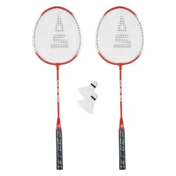 Badmintonová raketa Badmintonový set SULOV®, 2x raketa, 2x míček, vak - červený