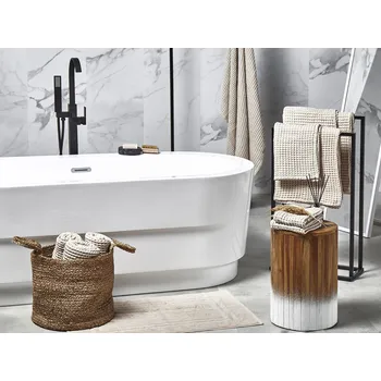 Ručník Sada 11 ručníků béžová bavlna absorbční s nízkým kroucením osučka ručník pro hosty ručník na ruce koupelna Beliani