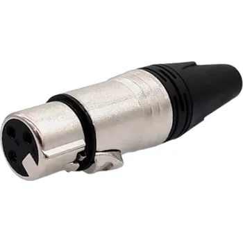 Elektrický konektor Konektor XLR kabelový, stříbrný, samice Černá