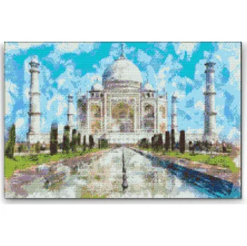 Diamantové malování Diamantové malování - Taj Mahal 2 Velikost: 40x60cm, Rámování: Pouze srolované plátno, Diamanty: Kulaté