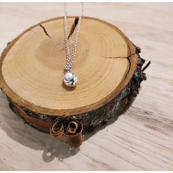 Řetízek Stříbrný řetízek s říční perlou 3 - Terraya