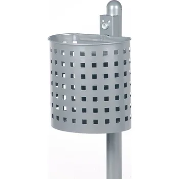 Odpadkový koš Odpadková nádoba, děrovaný plech, objem 20 litrů, na stěnu, antracitové železné záblesky