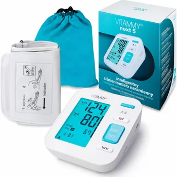 Masážní přístroj Tlakoměr Vitammy VITAMMY NEXT 5 Tlakoměr na nadloktí s manžetou 22-40 cm vyššího standardu a hlasovou funkcí -: Standardní