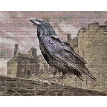 Diamantové malování Diamantové malování - Král havran Velikost: 40x50cm, Rámování: Pouze srolované plátno, Diamanty: Kulaté