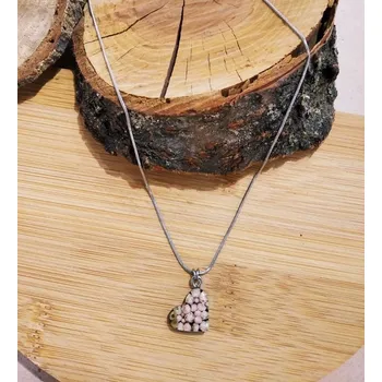 Náhrdelník VitaliaArt | Náhrdelník z pravých květů Ozothamnus srdce - Vitalia Art 0001578