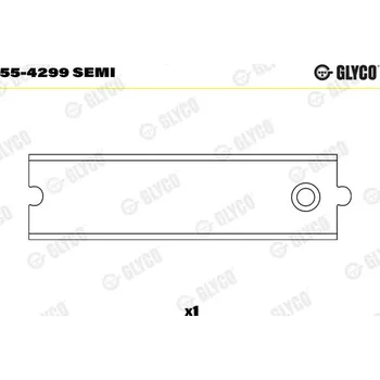 Ojnice Ložiskové pouzdro, ojnice GLYCO 55-4299 SEMI