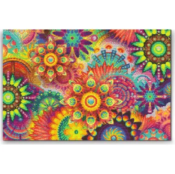 Diamantové malování Diamantové malování - Mandala6 Velikost: 40x60cm, Rámování: Pouze srolované plátno, Diamanty: Čtvercové