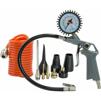 Příslušenství ke kompresoru Pansam Sada pneumatického příslušenství, 3 m hadice + čerpací koncovky, 10 ks. (A532008)