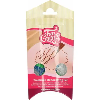 FunCakes Fineliner Decorating Set F85130 zdobicí sáčky se špičkou 21 x 12 cm 10 ks