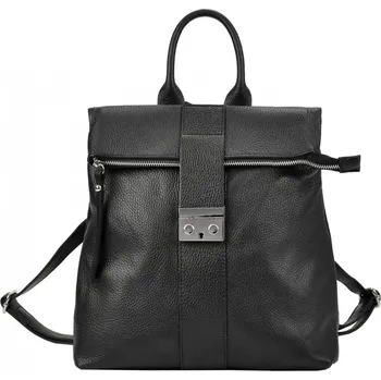 Kabelka Kožený dámský módní batůžek Tiara černý