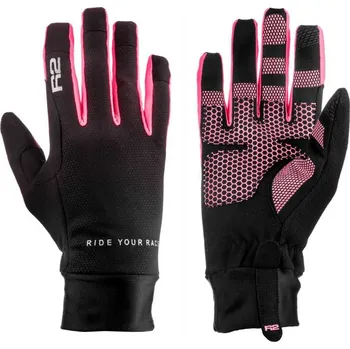 Cyklistické rukavice R2 CRUISER ATR28 - černorůžová - S - 2023